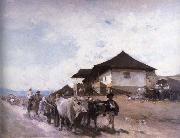 Nicolae Grigorescu Ox Cart at Oratii oil painting artist